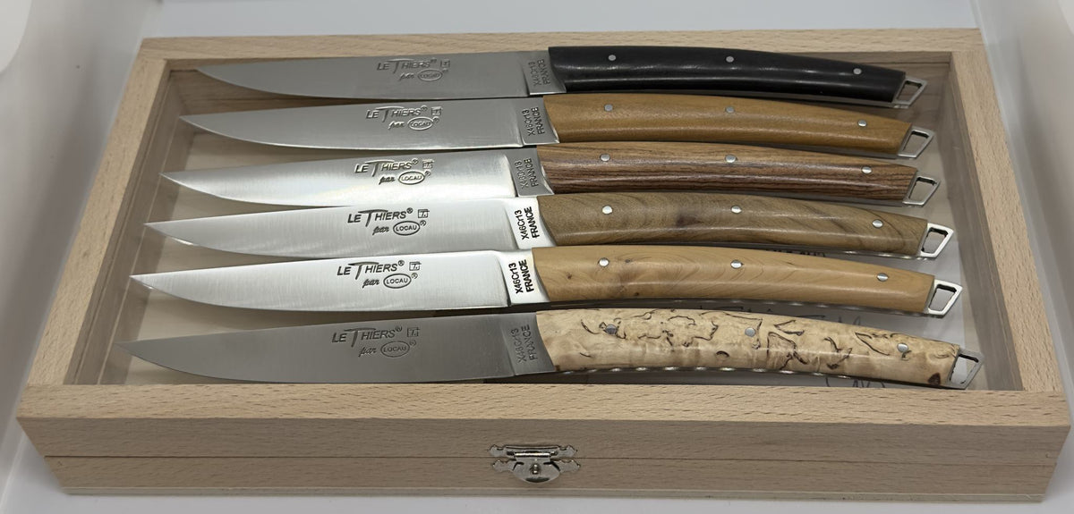 Coffret bois vitré 6 ctx TABLY  BOIS ASSORTIS