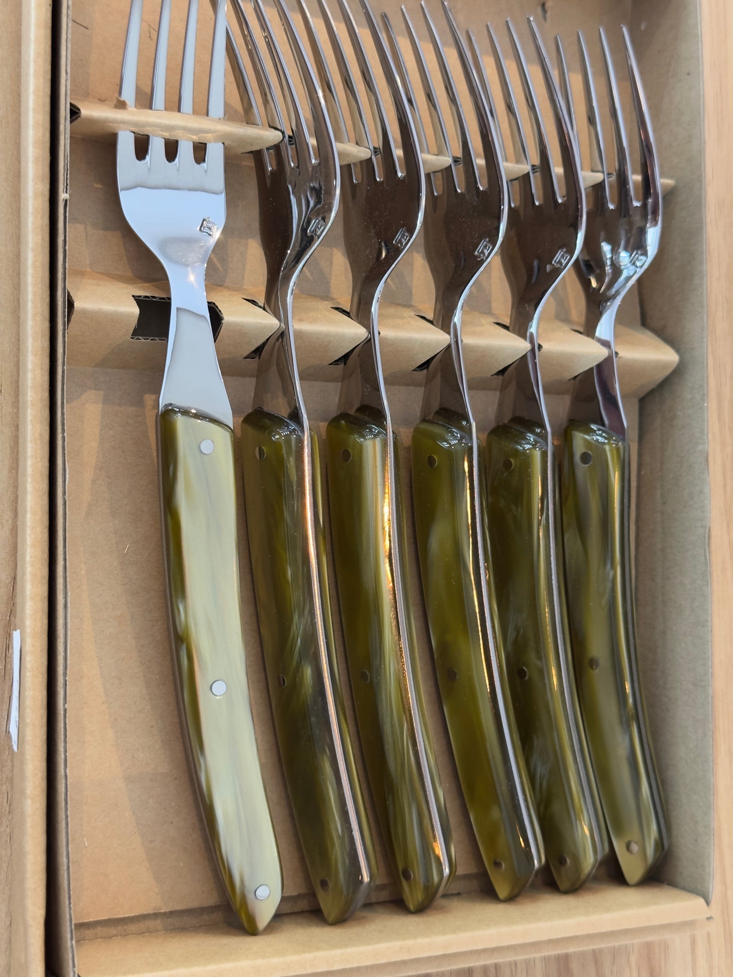 Coffret 6 fourchettes plexi