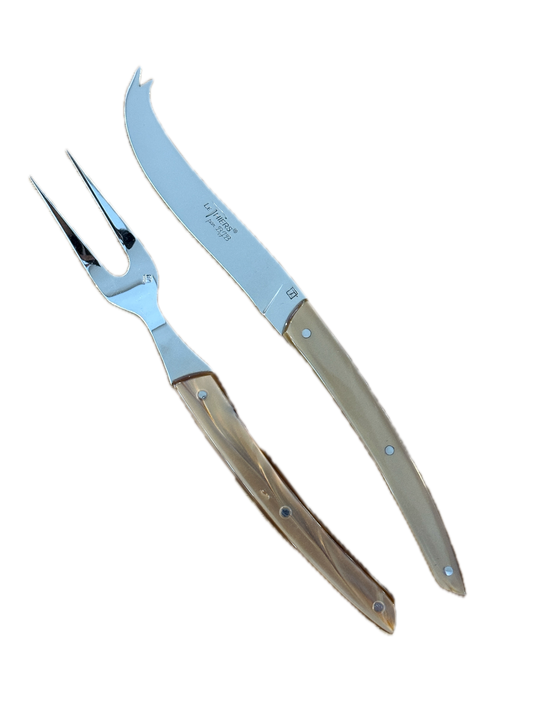 Set couteau + fourchette fromage plexi