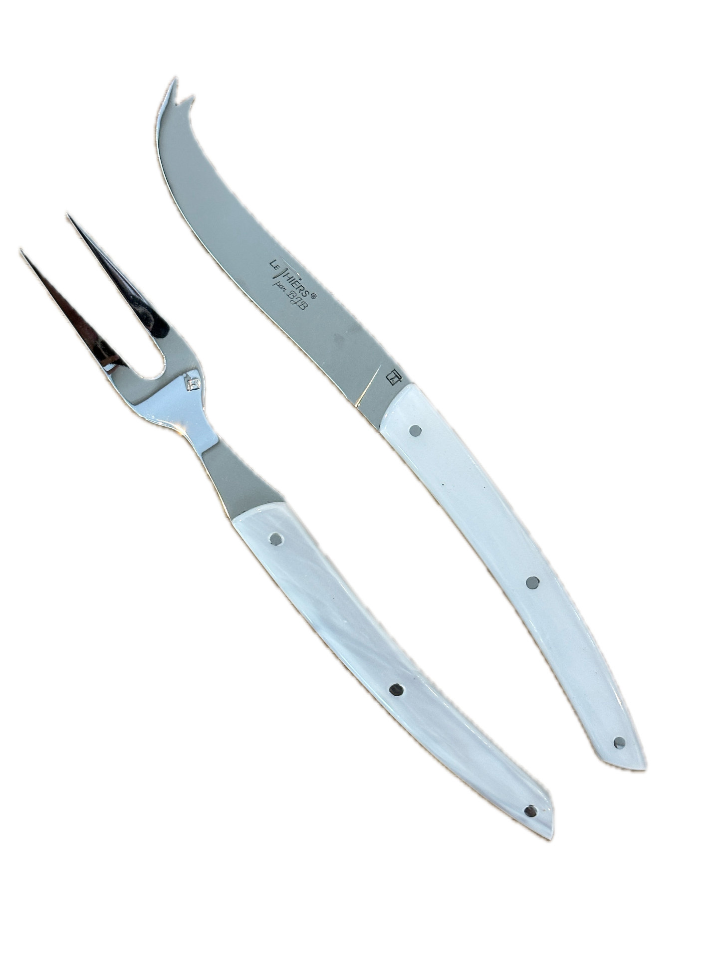Set couteau + fourchette fromage plexi