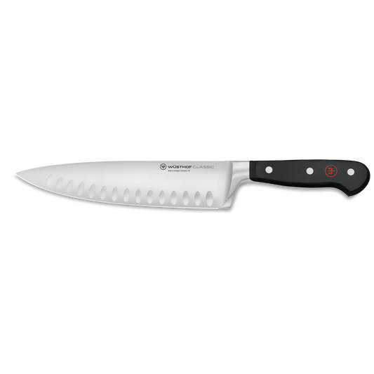 Couteau de chef à lame alvéolée 20 cm