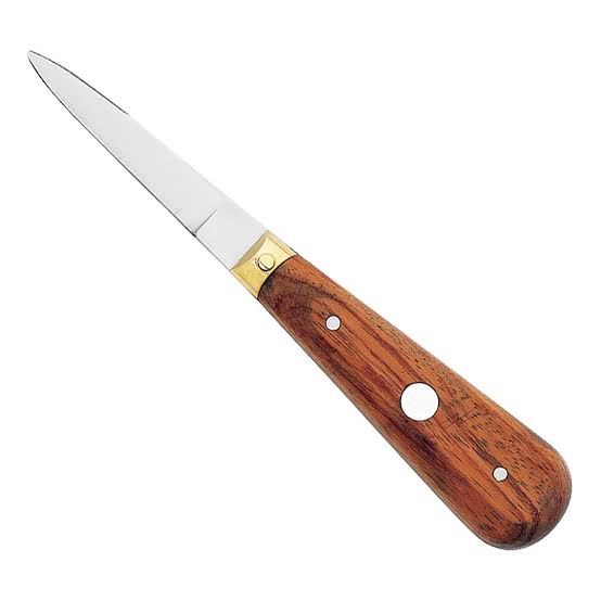 COUTEAU A HUITRES LANCETTE FORT PALISSANDRE INOX